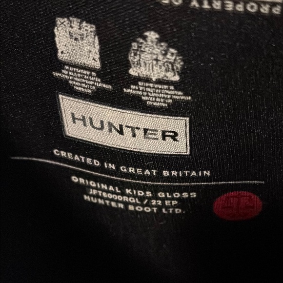 Hunter Black Rain Boots Size 4 - Picture 6 of 10